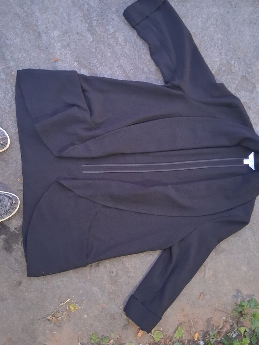 Time and Tru Women's Black Long Line Blazer Large 12/14